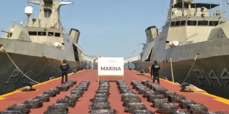 Marina asegura 4.2 toneladas de cocaína en Guerrero