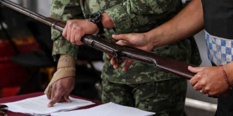 Rosa Icela destaca cambio de 5 mil 87 armas por programa de desarme voluntario