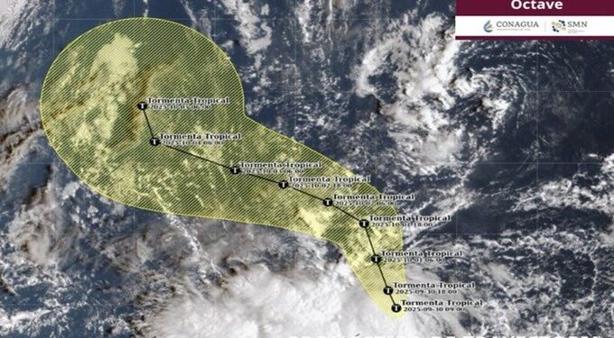 Se forma la tormenta tropical «Octave» a mil 500 kilómetros de Cabo San Lucas