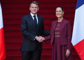 Recibe Presidenta Claudia Sheinbaum a su homólogo de Francia, Emmanuel Macron en Palacio Nacional
