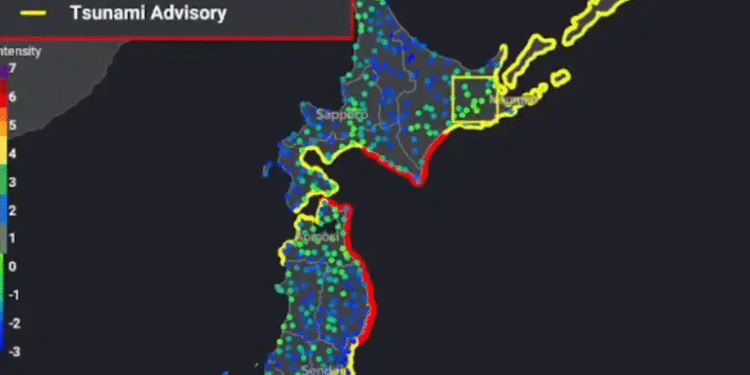 Japón emite alerta de tsunami tras terremoto de magnitud 7,6 en el Pacífico