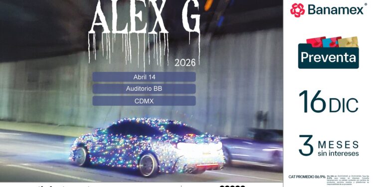 ALEX G ANUNCIA NUEVAS FECHAS DE GIRA 2026