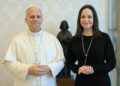 Papa León XIV recibe a María Corina Machado en El Vaticano
