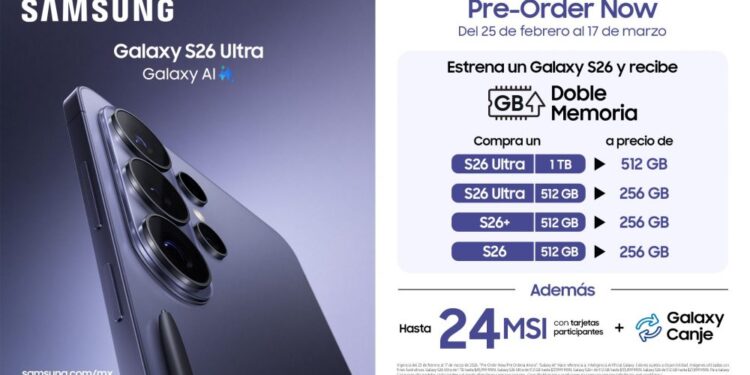 Comienza en México la preventa de la nueva serie Galaxy S26