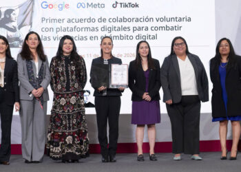 Gobierno de México firma acuerdo de colaboración voluntaria con Google, Meta y Tiktok para combatir violencia digital contra las mujeres