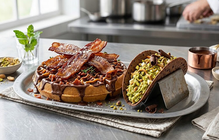 Waffles, tacos y chocolate: la nueva tentación viral