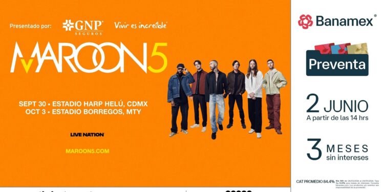 ¡Maroon 5 anuncia fechas en México este otoño!