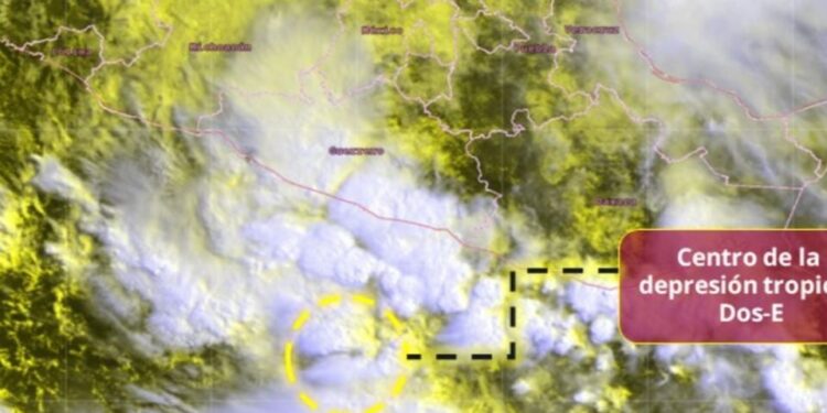 Se forma la depresión tropical «Dos-E» en el Pacífico; se intensificará a tormenta tropical en las próximas horas