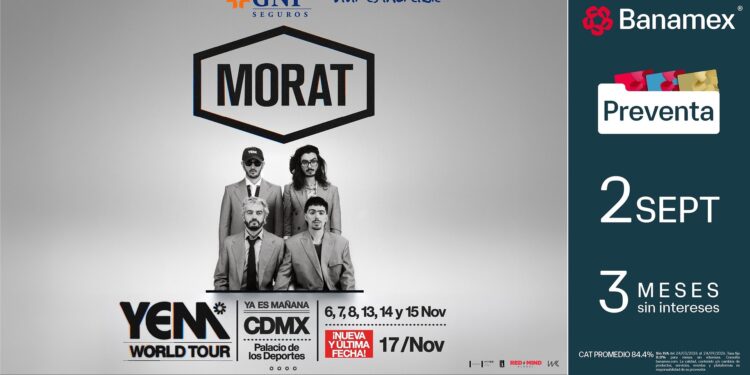 Morat suma cuatro nuevas fechas en México al Ya Es Mañana World Tour