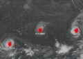 Alertan por la presencia de tres huracanes simultáneos en el Pacífico; uno ocasionará lluvias en Hawaii
