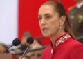 Sheinbaum: “México no se doblega, no se arrodilla y nunca se vende”; llama a defender la soberanía