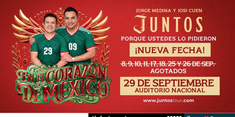 Jorge Medina y Josi Cuen suman una nueva fecha en el Auditorio Nacional