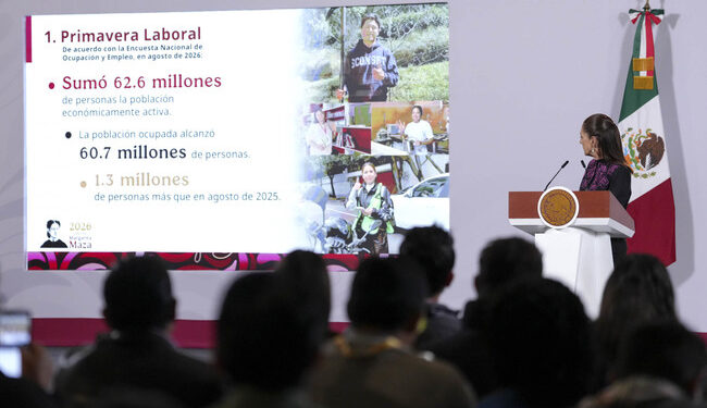 México suma 1.3 millones de nuevos empleos y Sheinbaum presume una primavera laboral