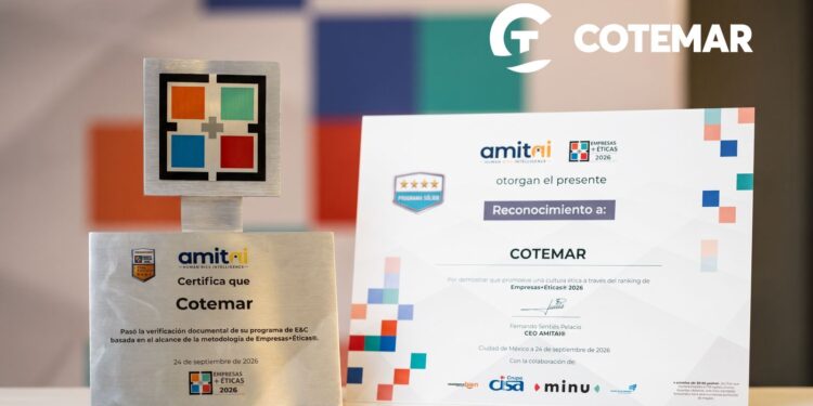 Cotemar obtiene la Certificación AMITAI® / Empresas+Éticas® y se posiciona en el Ranking E+E 2026